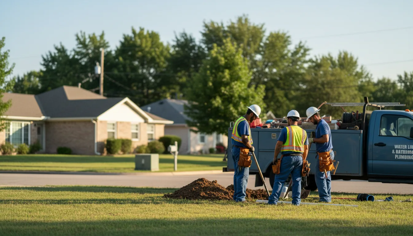 Residential water line and bathroom plumbing service in Phillips, ME